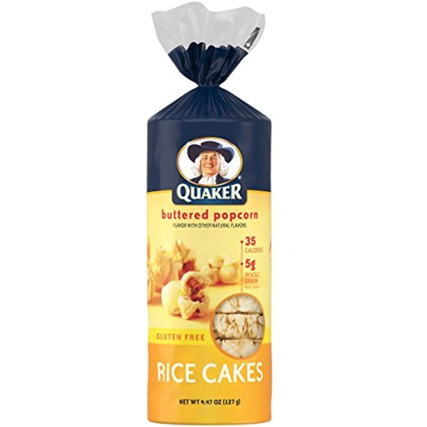 Quaker Buttered Popcorn Rice Cakes, 4.47 Oz, Pack Of 4