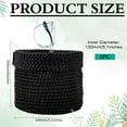 thumbnail image 2 of Round Black Woven Storage Basket 5.5×5.5×5.9inch Small Polyester Rope Storage Baskets Bins Cleaning Cloth Eye Glass Storage Organizer for Bedroom Nursery Livingroom Entryway for DIY, 2 of 9