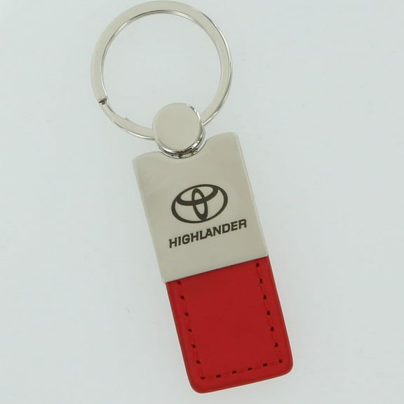 Toyota Highlander Keychain & Keyring - Duo Premium Red Leather