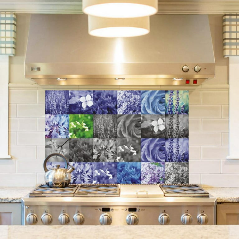 5.9x5.924pcs Multicolor Heat Resistant Peel and Stick Tile  Splashback,Premium Backsplash Peel and Stick Tile for Kitchen Bathroom  Stick Subway Tiles 