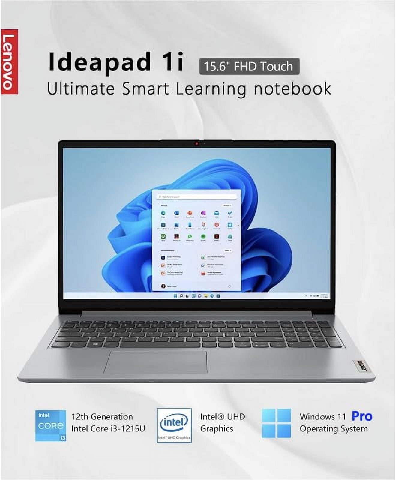 Lenovo IdeaPad Laptop 2024 Flagship, 15.6" FHD IPS Touchscreen, Hexa-Core Intel i3-1215U (Beats i5-1135G7), 12GB RAM, 256GB SSD, UHD Graphics, Webcam, WiFi 6, 10+ Hrs, Win 11 Pro+HubxcelAccessory