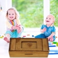 thumbnail image 2 of Wooden Money Box Collectible with Secret Compartments Painted Wooden Decorative Container Vintage Puzzle Gift Box, 2 of 8