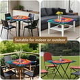 thumbnail image 5 of Colorful Rainbow Tie Dye Spiral Pattern Square Fitted Tablecloth with Elastic Edge,Square Table Cover,Washable Elastic Table Cover for Home Kitchen Party Decor 34"x34", 5 of 6