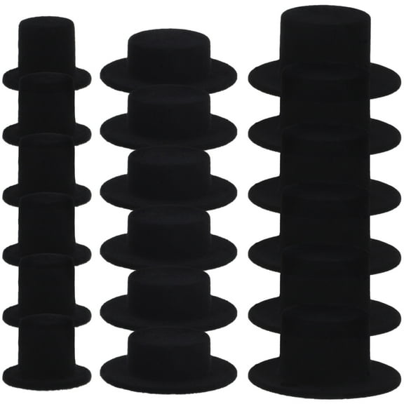 Moluckfu 30pcs Mini Hats for Crafts Snowman Craft Hat Flocking for  and Celebrations