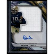 2024 Bowman University Best Kris Mitchell Notre Dame Trading Card Prospect Jumbo Relic Autographs MEM AU