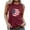 DT-Wine, variant on Women's American Flag Circle Tank Top - Polyester Patriotic & Casual Wear, Festive for July 4th