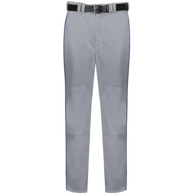 Adult Piped Diamond Series 2.0 Baseball Pant, Baseball Gray & Royal - 3XL