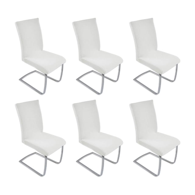 Naiovety 6 fundas para sillas de de comedor modernas, duraderas y flexibles, color blanco, elásticas de primera calidad Decoración del hogar