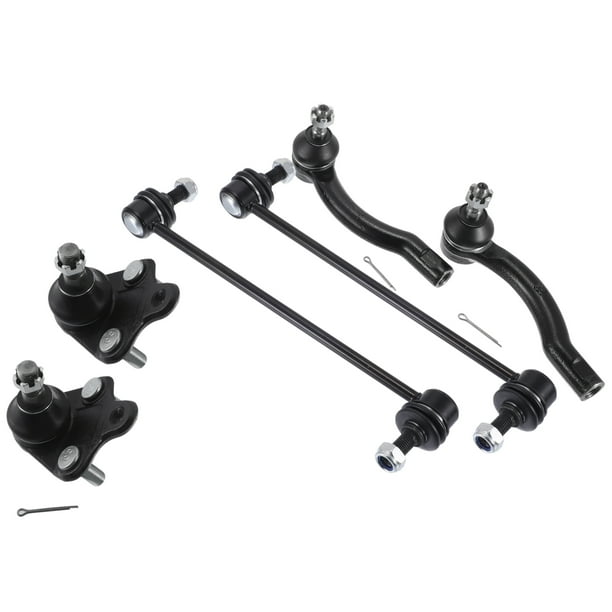 Unique Bargains 6pcs Kit de Suspensión Delantera Extremo de Barra de Dirección Exterior Enlace de Barra Estabilizadora Junta Esférica Inferior para Toyota Corolla