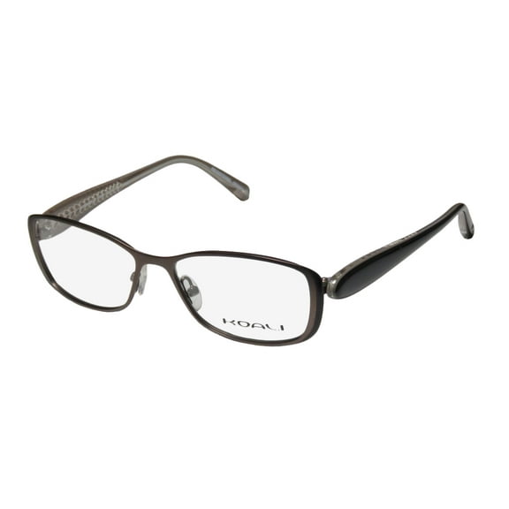 NEW KOALI 7187K WOMENS/LADIES DESIGNER FULL-RIM TAUPE / BLACK FRAME DEMO LENSES 50-15-130 EYEGLASSES/GLASSES