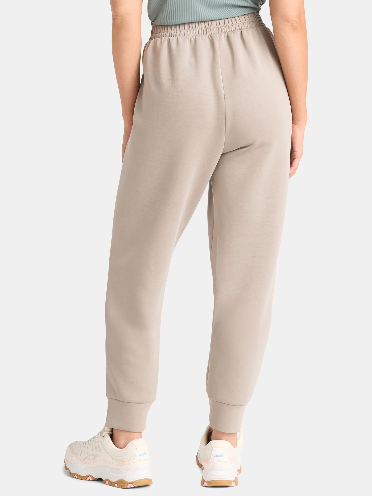 Avia Women's and Women's Plus ScubaKnit Pleat Joggers with Pockets, Size XS-4X