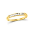 thumbnail image 4 of FB Jewels 14kt Yellow Gold His Hers Round Diamond Solitaire Matching Wedding Set 1/2 Cttw Size 6.5, 4 of 4