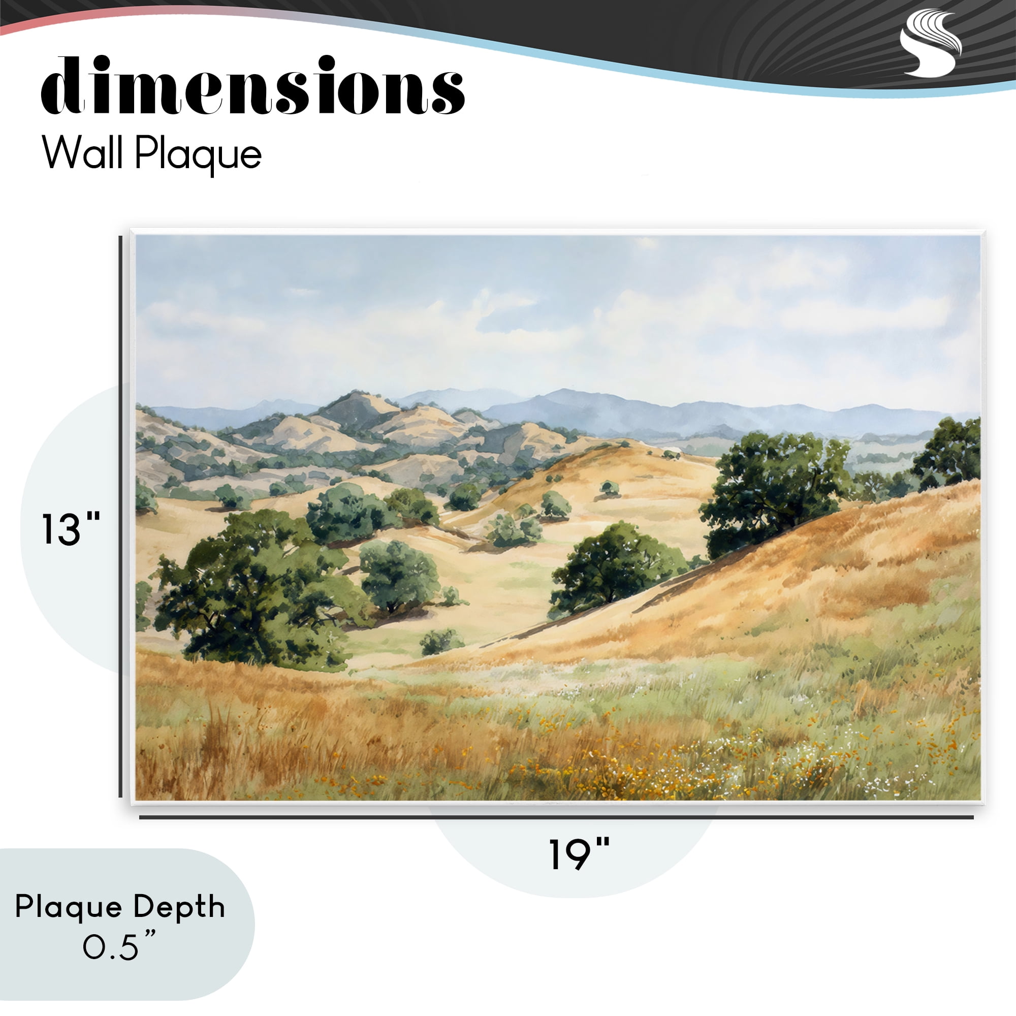 Stupell Industries Idyllic Mountains and Trees Wall Plaque Art, design by Petal Prints Design