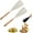 White, variant on 2 Pack Silicone Spoonula Set – Multi-Function Cooking Spoon with Heat-Resistant Silicone Head & Wooden Handle, Ideal for Stirring, Scooping & Serving, Versatile Kitchen Spatula Tools