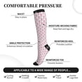 thumbnail image 3 of Lsque Flamingo On Checkered Pattern Sport Compression Socks for Men & Women 15-20 mmHg Knee High Nurse Pregnant Running Medical and Travel Athletic, 3 of 6