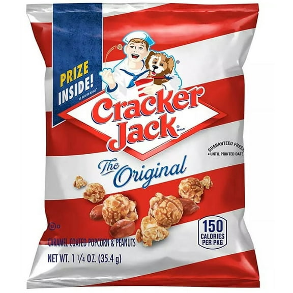 Cracker Jack Caramel Coated Popcorn & Peanuts, 1.25 oz (10 Bags)