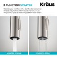 thumbnail image 3 of Kraus KPF-2821SFS Oletto High-Arc Single Handle Pull-Down Kitchen Faucet, 21 Inch, Spot Free Stainless Steel, 3 of 9