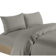 thumbnail image 1 of Life Style 1200 Thread Count 100% Egyptain Cotton 4-Piece Deep Pocket Stripe Sheet Set (King, Grey), 1 of 1
