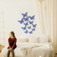 thumbnail image 3 of 12Pcs Wall Stickers Hollow Out Butterfly Shape Wall Decal 3D Cut-Out Sticker Refrigerator Stickers Decorative Paper Butterfly For Diy Art Decoration Removable Sticker, 3 of 7