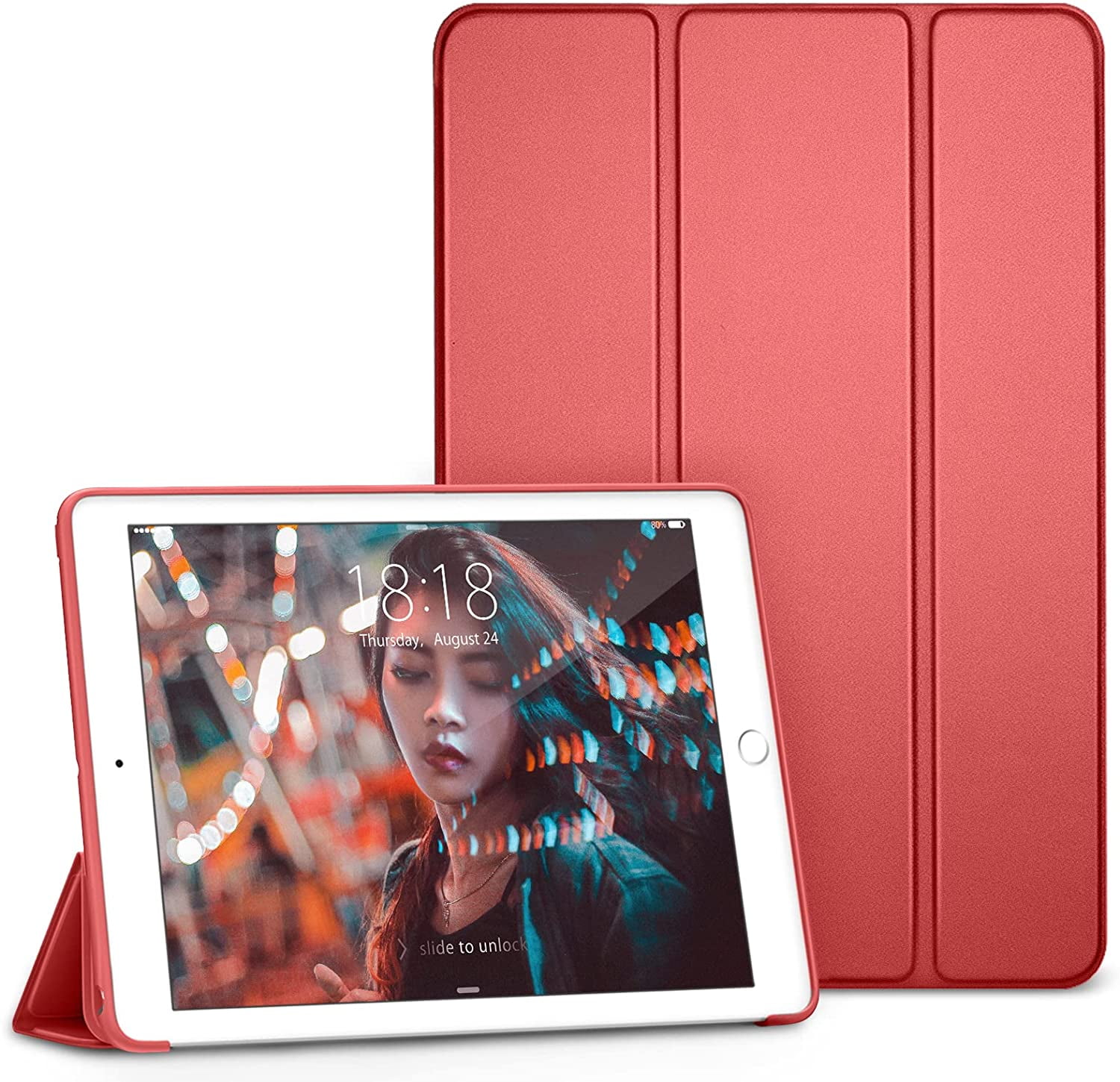 overskydende Vejfremstillingsproces Planet DTTO iPad 9th/ 8th/ 7th Generation 10.2 Case, Ultra Lightweight Slim  Protective Soft Back Cover Smart Trifold Stand [Auto Sleep/Wake], Wine Red  - Walmart.com