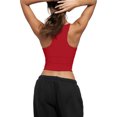 thumbnail image 4 of Fgvctg Womens Tank Tops with Built In Bras Tummy Control Shapewear Tank Top U Neck Slim Fit Shapewear Bra Sleeveless Seamless Compression Stretchy Bras Oversized Workout Camisoles Tops Red M, 4 of 4
