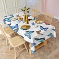 thumbnail image 3 of White Butterfly Colorful Pattern Rectangle Tablecloth 60"x120",Waterproof Polyester Rectangle Table Cloth, Wipeable Spillproof Polyester Tablecloth for Dining, Camping, Indoor and Outdoor, 3 of 6