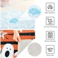 thumbnail image 4 of Dreamtimes Bathroom Rug Mats Halloween Decor Orange Print, Bath Mats for Bathroom Non-Slip Super Soft Absorbent Microfiber Bath Rugs, Bathroom Rugs for Bathroom Floor, Tub and Shower, 17.3"x13.4", 4 of 4
