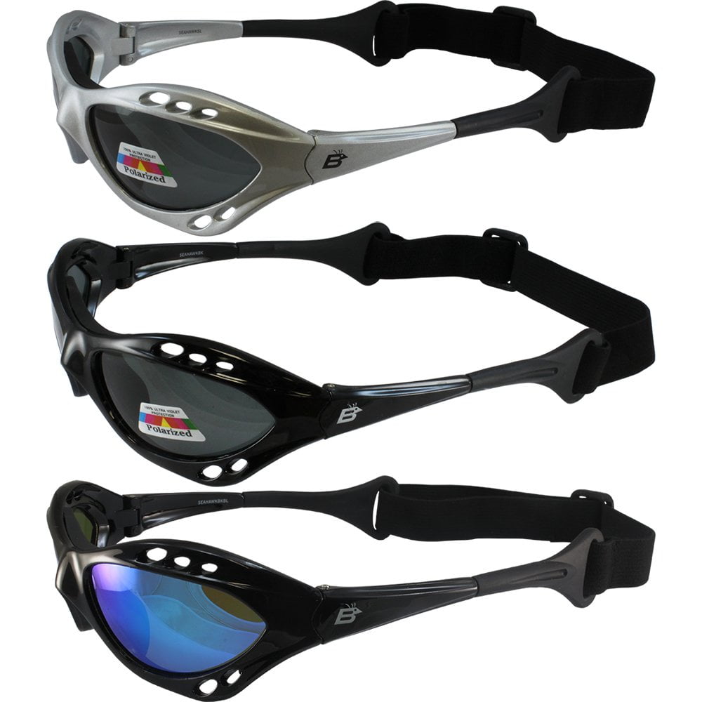 Three Pair Birdz Seahawk Polarized Sunglasses Floating Jet Ski Goggles