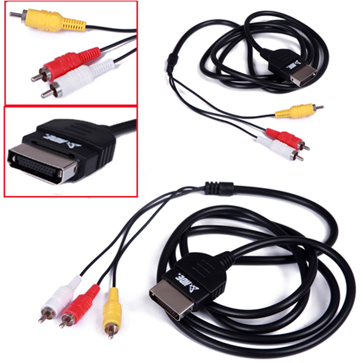 HDE Original Xbox Composite RCA Cable Adapter Audio Video Cord for