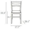 thumbnail image 4 of 33.5" Blue Solid Patio Dining Armless Chair, 4 of 8