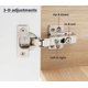 thumbnail image 4 of Bisagras para gabinete DecoBasics 105° de cierre suave sin marco, 4 of 8