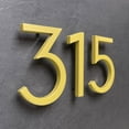 thumbnail image 3 of HASWARE 5 inch (12.5 cm) Floating House Number Apartment Door Numbers Mailbox Address Sign, Zinc Alloy (#0, Golden), 3 of 5