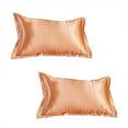 thumbnail image 1 of Clearance! Solid Color Faux Silk Pillowcase Silk No Zipper Envelope Pillow Pillow Cover, 1 of 7