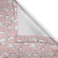 thumbnail image 6 of Ambesonne Dog Print Valance & Curtain, Blush Tone Funny Animals, 55"x24", Pale Rose Grey White, 6 of 7