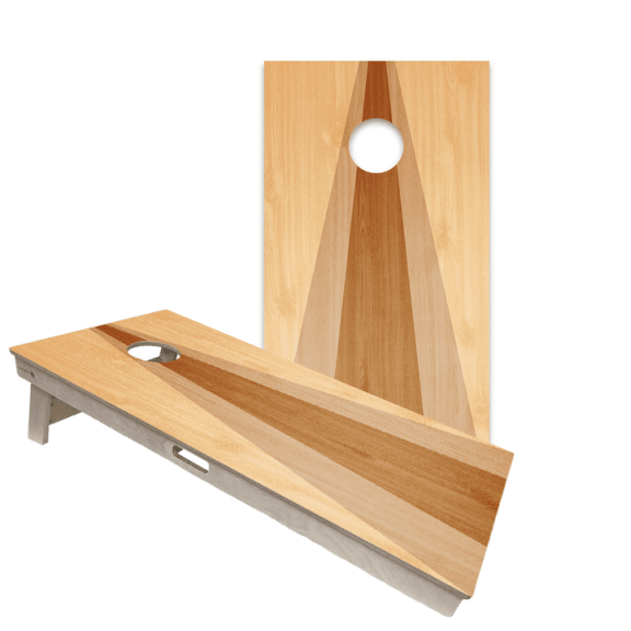 Skip's Garage | Wood Triangle Backyard 2x4 Cornhole Board Set with Bags