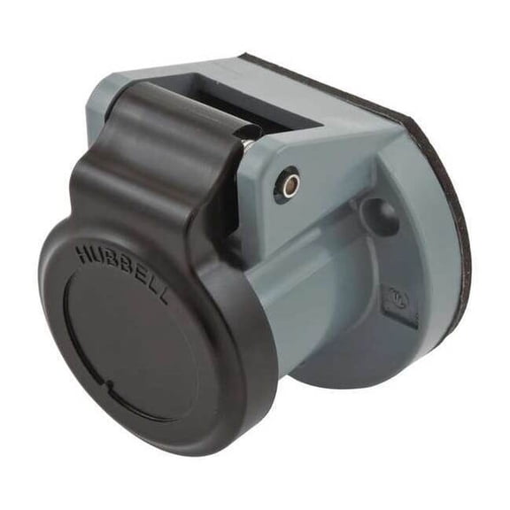 Hubbell Wiring Device-Kellems Single Pole Connector,Weather Cover,Blck HBL15NCBK