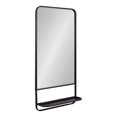 thumbnail image 1 of Kate and Laurel Vivek Wall Mirror with Shelf, Black 19x40, 1 of 9
