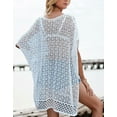thumbnail image 3 of Alsol Lamesa Women's Bathing Suit Cover Ups Crochet Cover Up For Swimwear Beach Dress Bikini Cover-up, 3 of 5