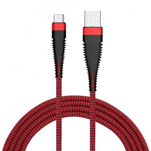 Type-C 6ft USB Cable for CAT S62 Phone - Charger Cord Power Wire USB-C Long Red Braided P3K