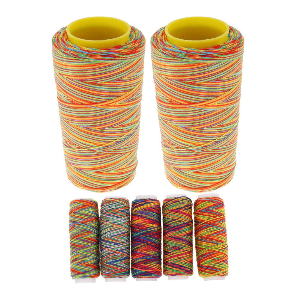 7pcs Nähmaschinenfäden Overlocking String Polyester Multicolor Crafts 