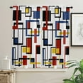 thumbnail image 3 of Nordic Retro Medieval Geometric Color Curtain Home Decoration Living Room Short Curtains Window Treatments For Kitchen Bedroom, 3 of 6
