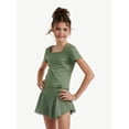 thumbnail image 4 of Justice Girls Mesh Hem Tulip Short Set, Sizes XS - XLP, 4 of 7
