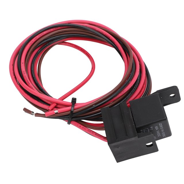 Kit De Alambre De Alambre De Relé De Control De Termostato De Ventilador De 12 V DC, Kit De Alambre De Alambre De Relé Del Ventilador De Radiador 60A Universal Fit Professional