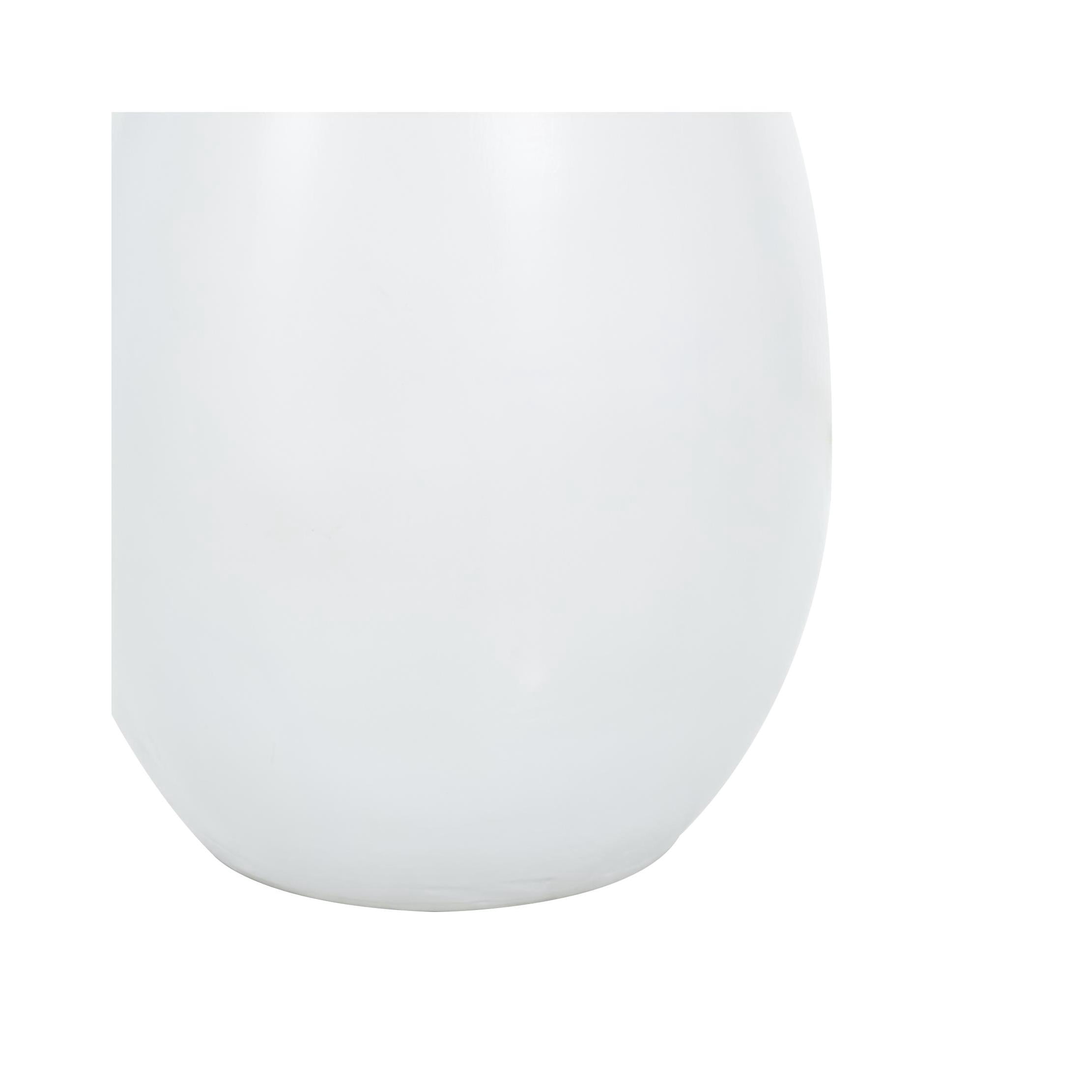 DecMode 28" Rounded Matte Floor White Ceramic Vase