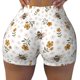 thumbnail image 2 of Balery Bees And Flowers Pantalones cortos de entrenamiento estampados para mujer, sin costuras, ajustados, para gimnasio, yoga, correr, deportes, ejercicio activo, fitness.-X-Large, 2 of 8