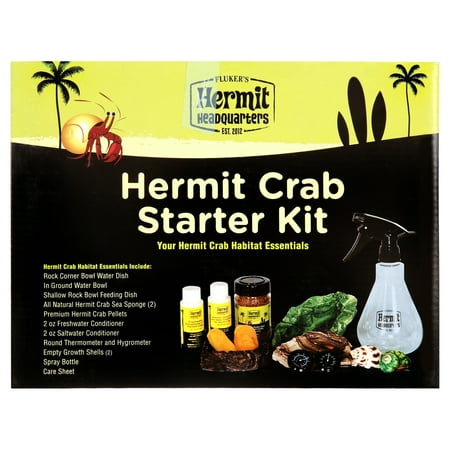 Fluker's Hermit Crab Starter Kit, Including Necessary Essentials for Hermit Crab Habitats