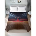thumbnail image 2 of King Size Flat Sheet Only, Basketball Court Soft Brushed Microfiber Bed Sheets, Indoor Sports Field Scene Modern Hotel Quality Breathable Bedding Top Sheet, Easy Care, 105"x98", 2 of 9