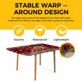 thumbnail image 4 of Red Plaid Christmas Table Cloths for 6 Foot Rectangle Tables, Truck Xmas Tree Snowflake Winter Poinsettia Patio Waterproof Elastic Fitted Tablecloths, Washable Rectangular Table Cover for Camping, 4 of 8