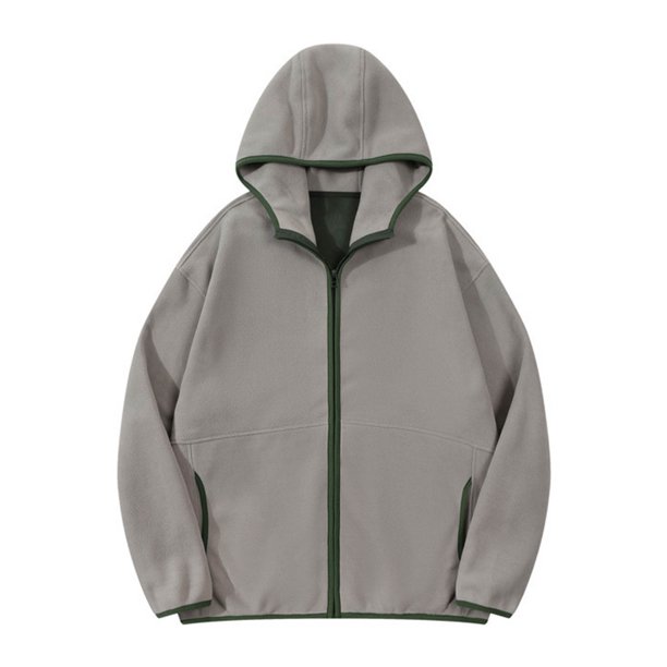 Sudadera con capucha para hombre, sudadera con capucha de manga larga lisa, forro polar con cremallera, abrigo grueso y cálido, sudaderas para hombre, blusa de poliéster