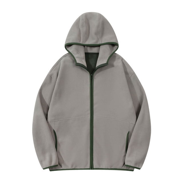 Sudadera con capucha para hombre, sudadera con capucha de manga larga lisa, forro polar con cremallera, abrigo grueso y cálido, sudaderas para hombre, blusa de poliéster